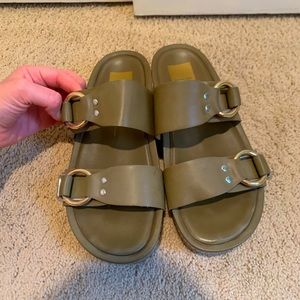Dolce Vita Sandal Wedges in Sage Green (9.5)